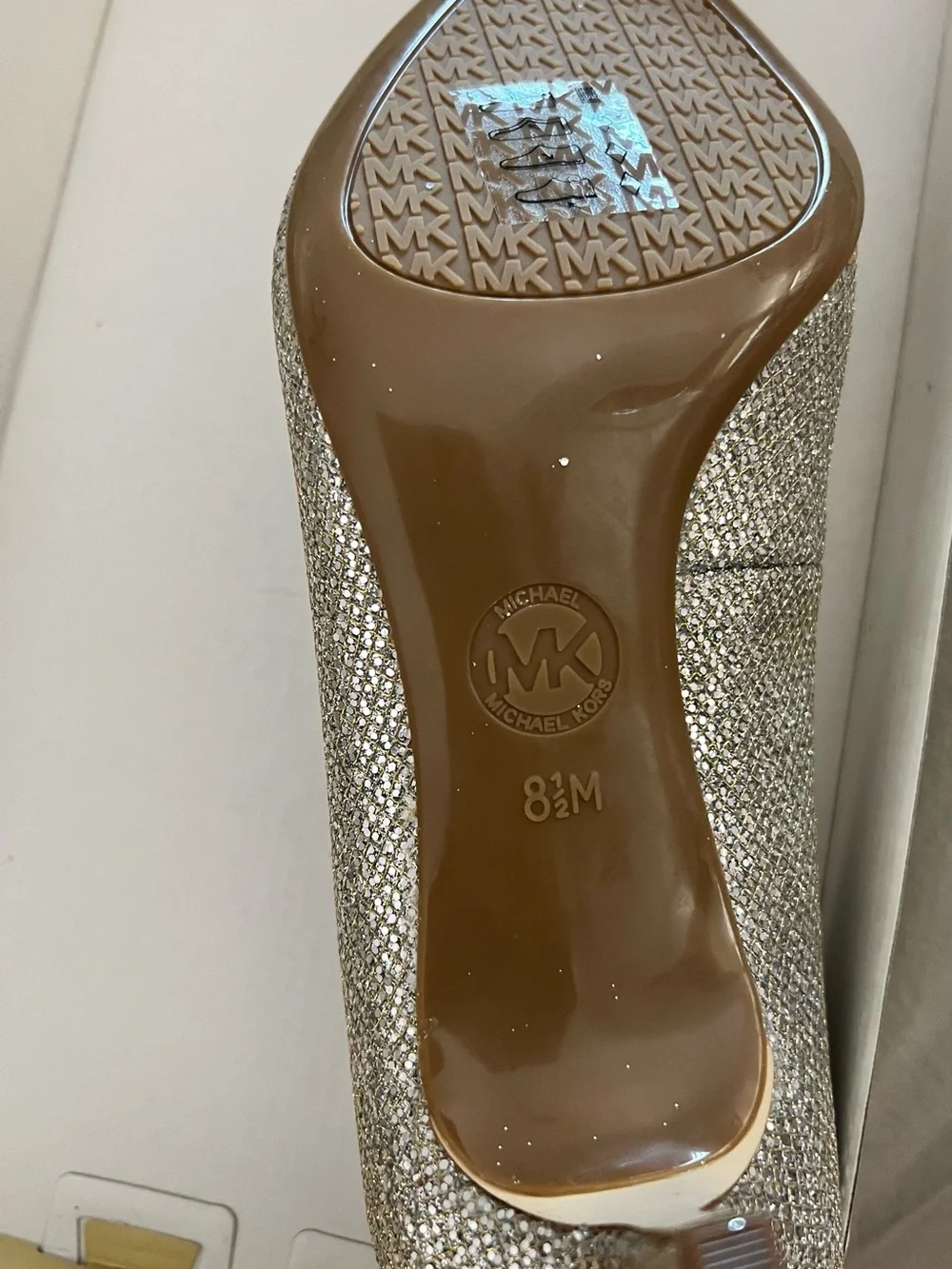 Silver Glitter Pointed Toe Kitten - Michael Kors 8.5 NWB